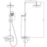 Душевая система LEMARK BRONX LM3762BL, 226 мм